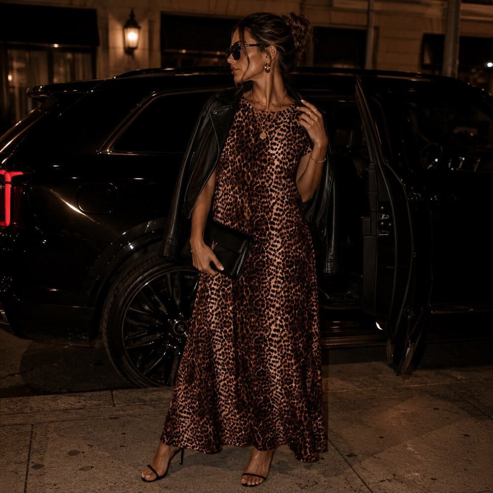 LuLaRoe Maria Leopard Print Maxi Dress NWT Mob Wife Italian Resort Glam Small